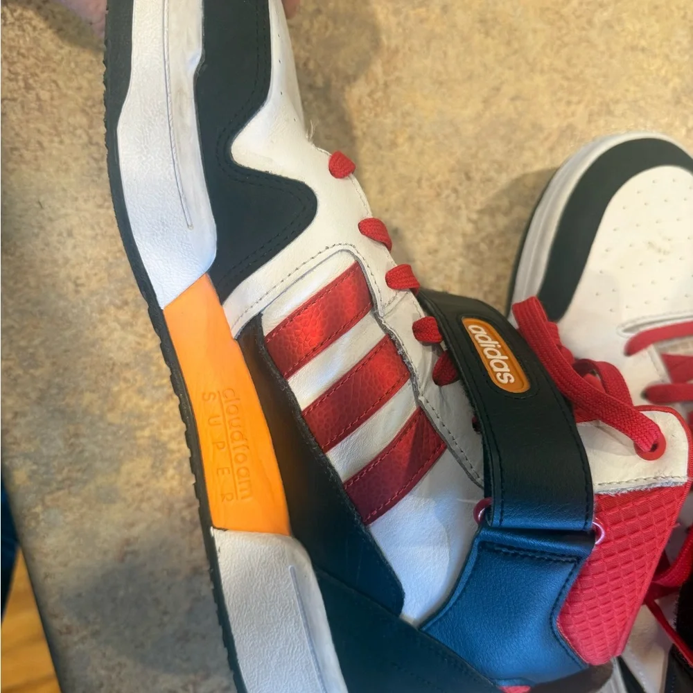 Adidas Men's High-Top Sneakers - Red, Black, White - Picture 5 of 16